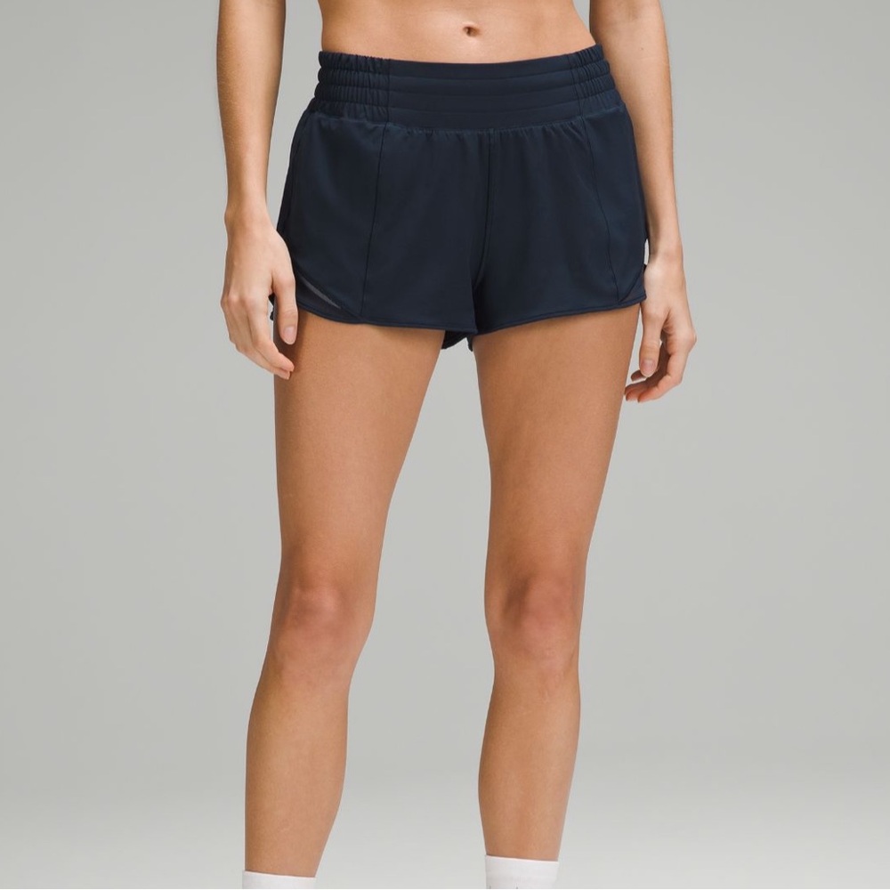 True Navy Lululemon Hotty Hot Shorts
